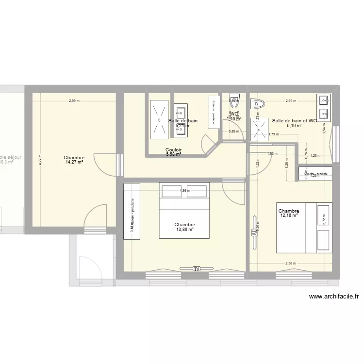 Villa Jehanne v3. Plan de 15 et 139 m² Villa Jehanne v3. Plan de 15 et 139 m²