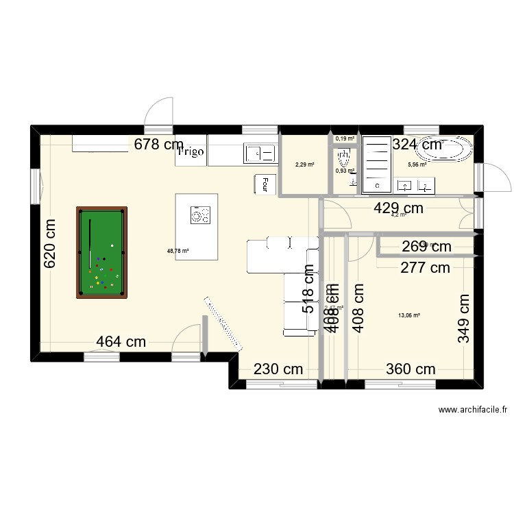 acqueduc12.5. Plan de 9 pièces et 79 m2