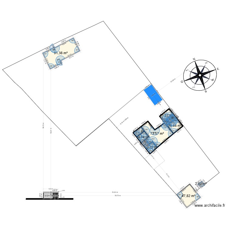 wass. Plan de 12 pièces et 292 m2