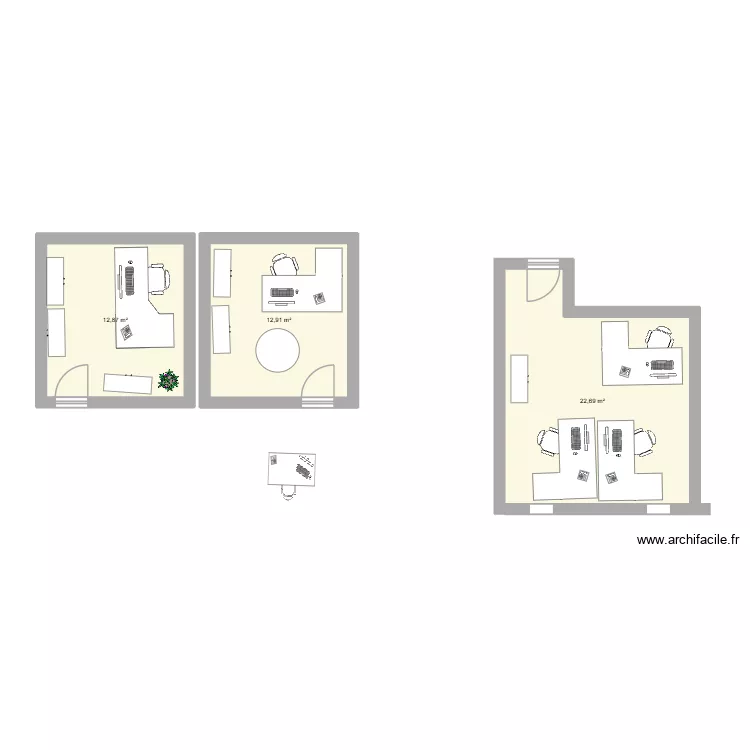 3 1 1 DEMENAGEMENT. Plan de 3 Pièces et 48 m²