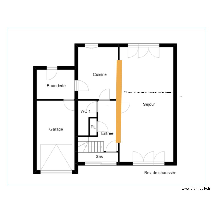 Cloison déposée Lecarpentier Martine. Plan de 0 pièce et 0 m2