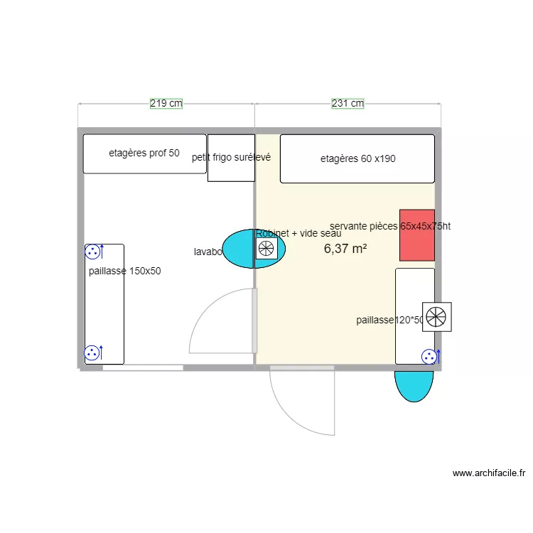 plan salle pr&eacute;pa in ovo . Plan de 