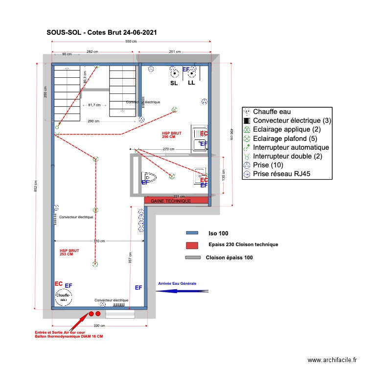 Sous sol Courbevoie 24 06 2021. Plan de 0 pièce et 0 m2