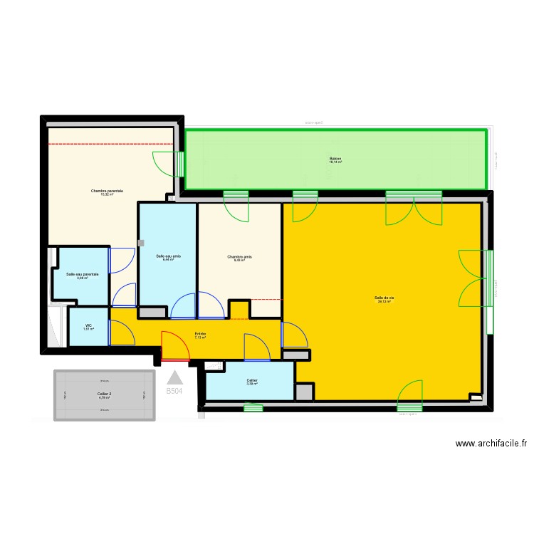 Appartemment 01. Plan de 0 pièce et 0 m2