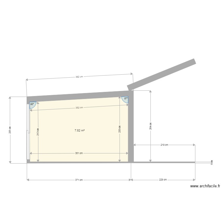 plan de coupe véranda . Plan de 0 pièce et 0 m2