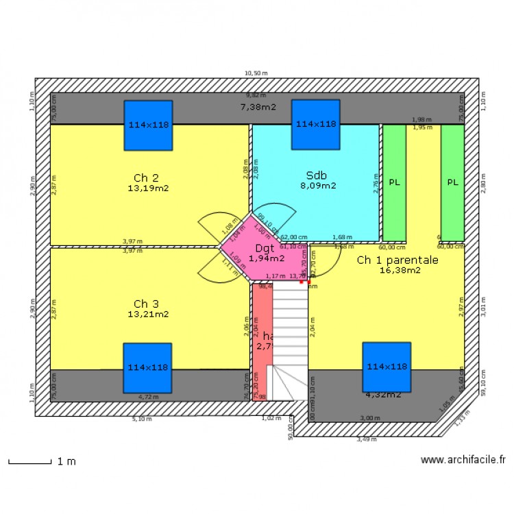 BOUVRON Etage. Plan de 0 pièce et 0 m2