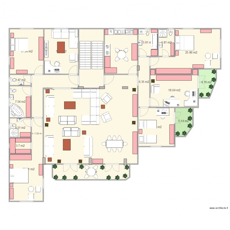 TGH5 Premier étage un appart. Plan de 0 pièce et 0 m2