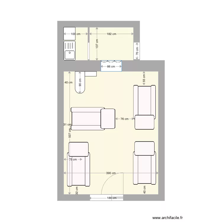 Salon foot massage fauteuils 1. Plan de 