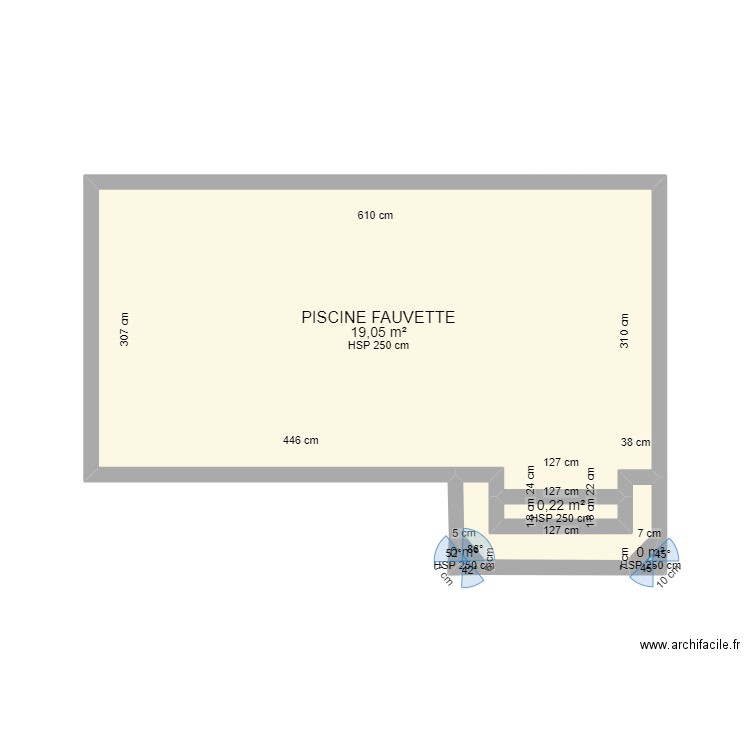 PISCINE FAUVETTE MC. Plan de 0 pièce et 0 m2