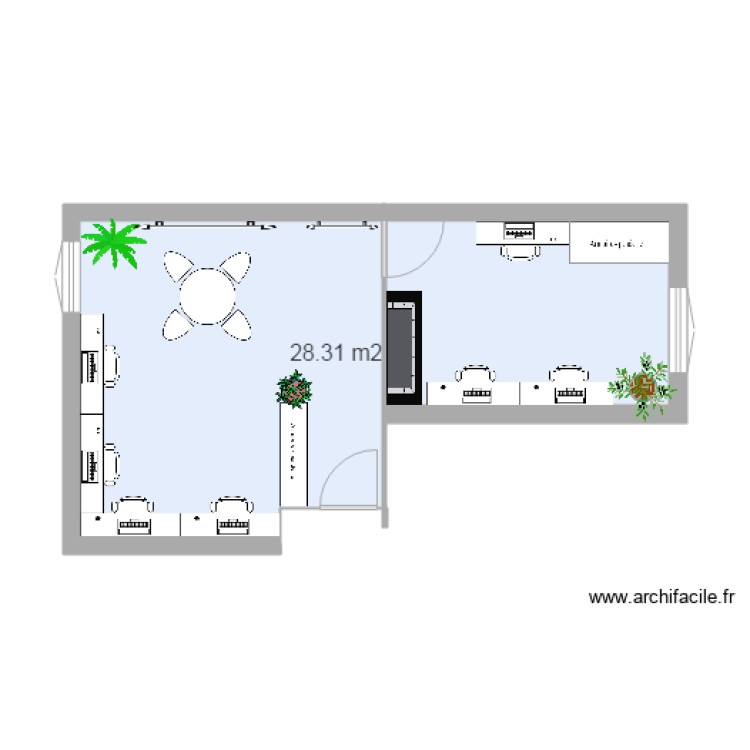 Plan bureau. Plan de 0 pièce et 0 m2