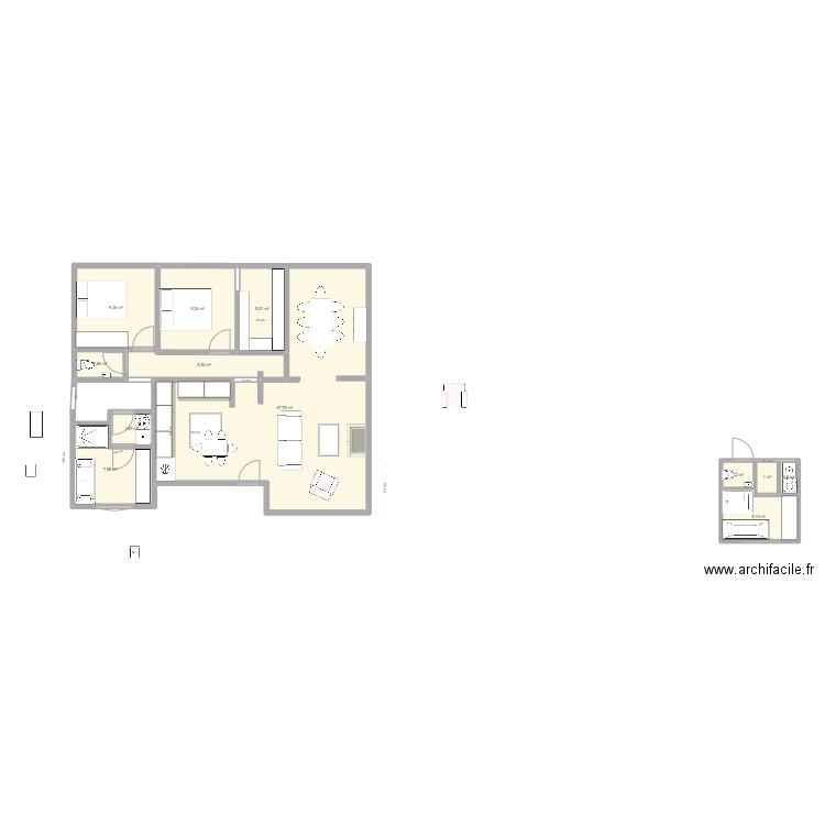 VILLAUDRIC ELEC. Plan de 12 pièces et 97 m2