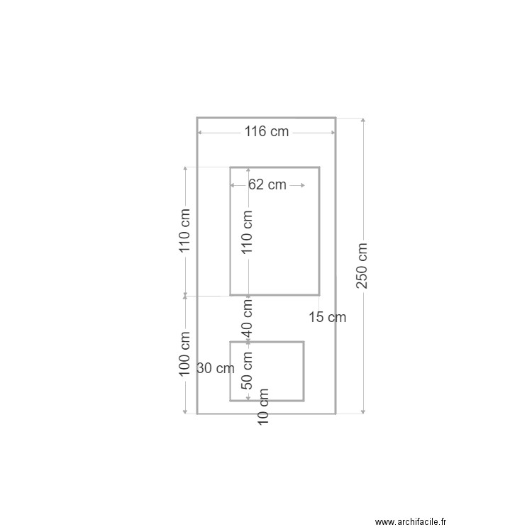 Niche entrée. Plan de 0 pièce et 0 m2