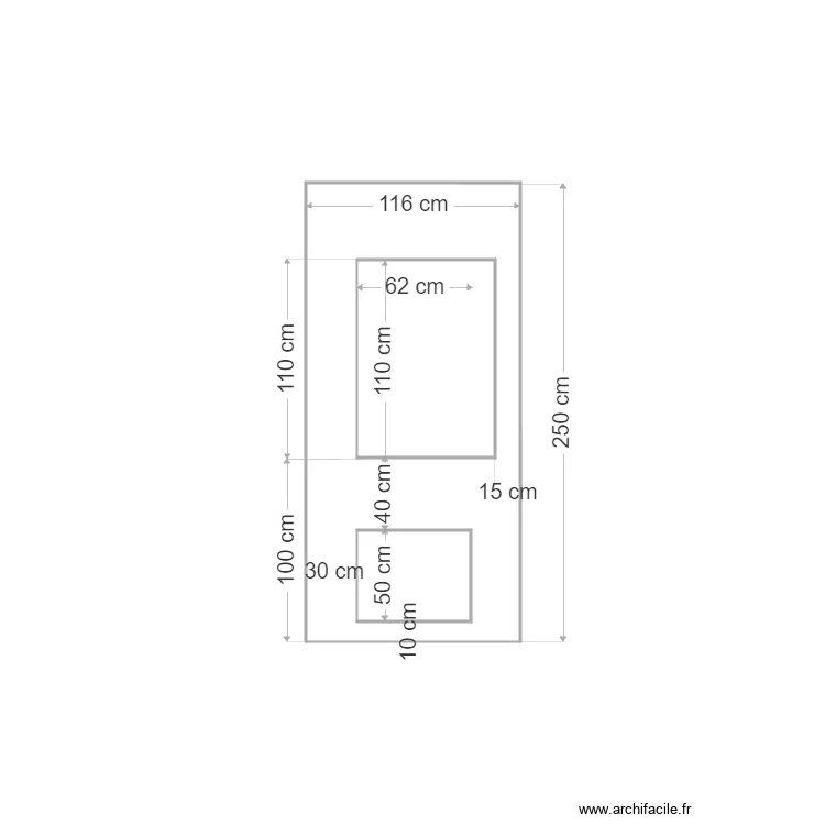 Niche entr&eacute;e. Plan de 