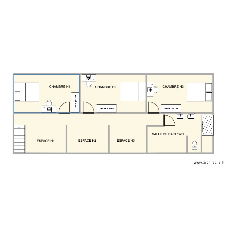 NIVEAU 2 APPARTEMENT SCI. Plan de 0 pièce et 0 m2