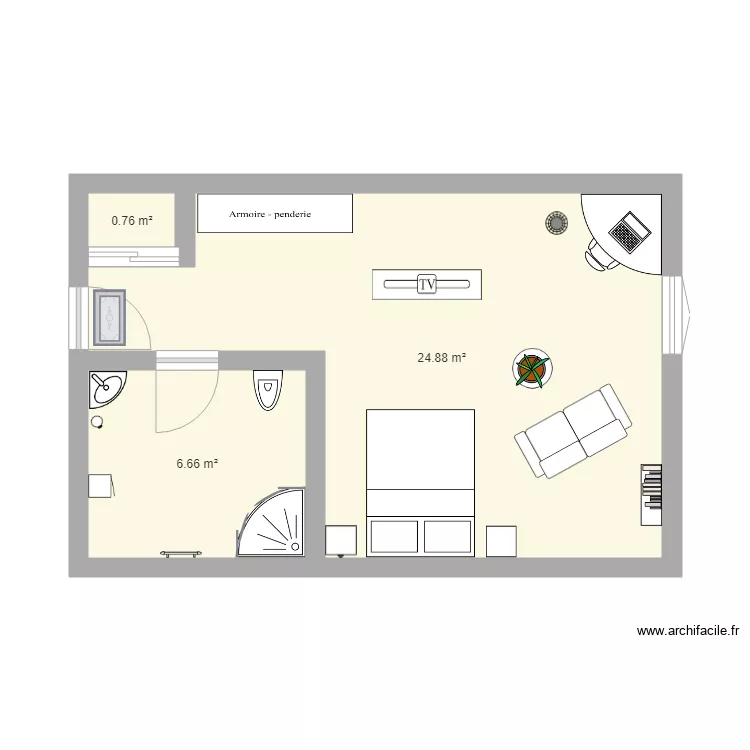plan chambre. Plan de 