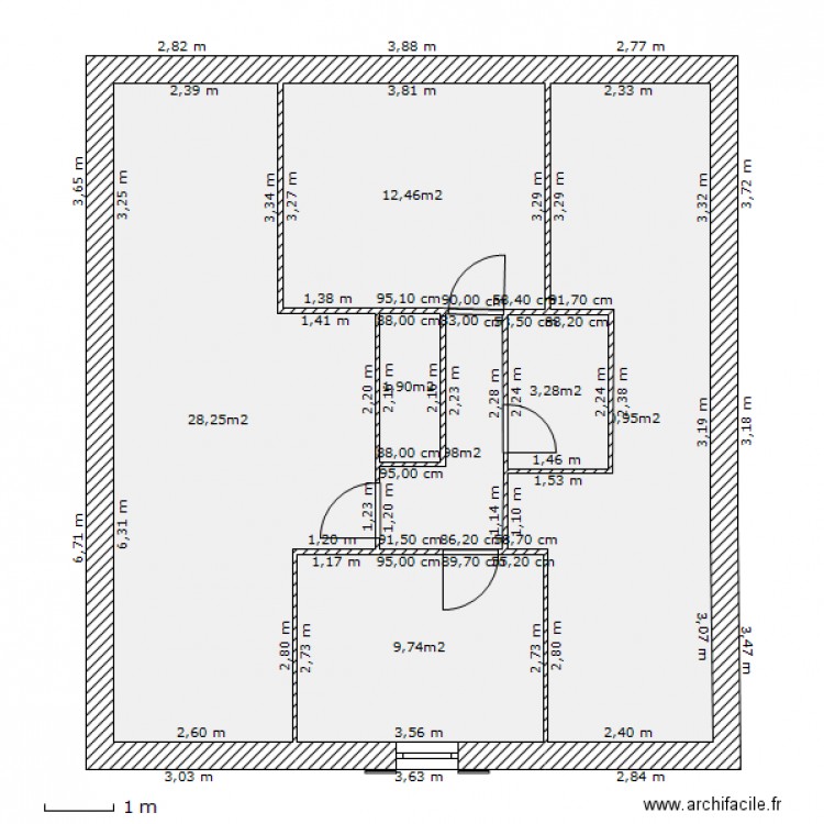 FALANCHERE ETAGE. Plan de 0 pièce et 0 m2