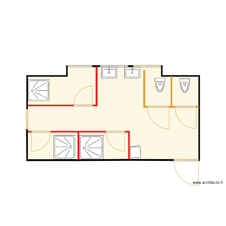 SDB TR Projet. Plan de 0 pièce et 0 m2