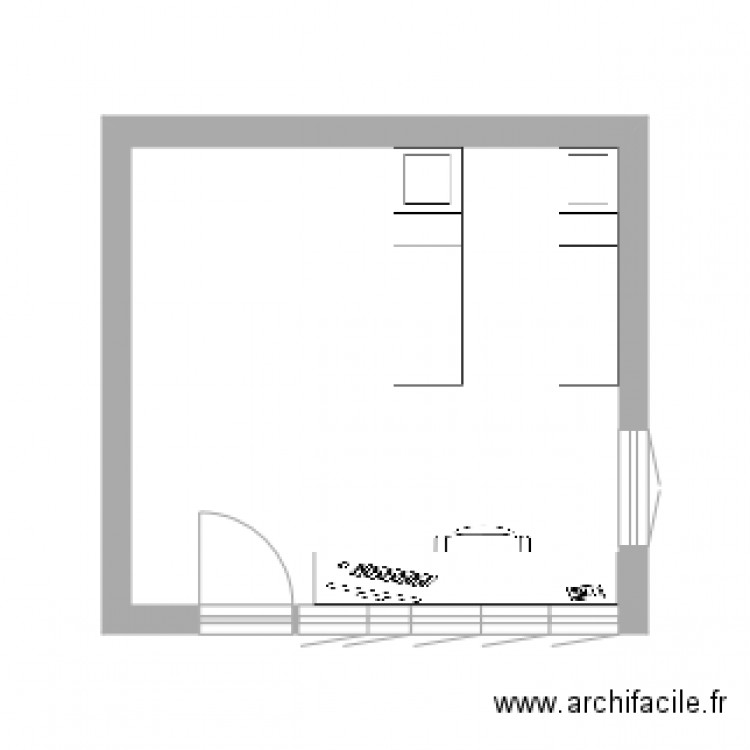 chambre internat lycée. Plan de 0 pièce et 0 m2