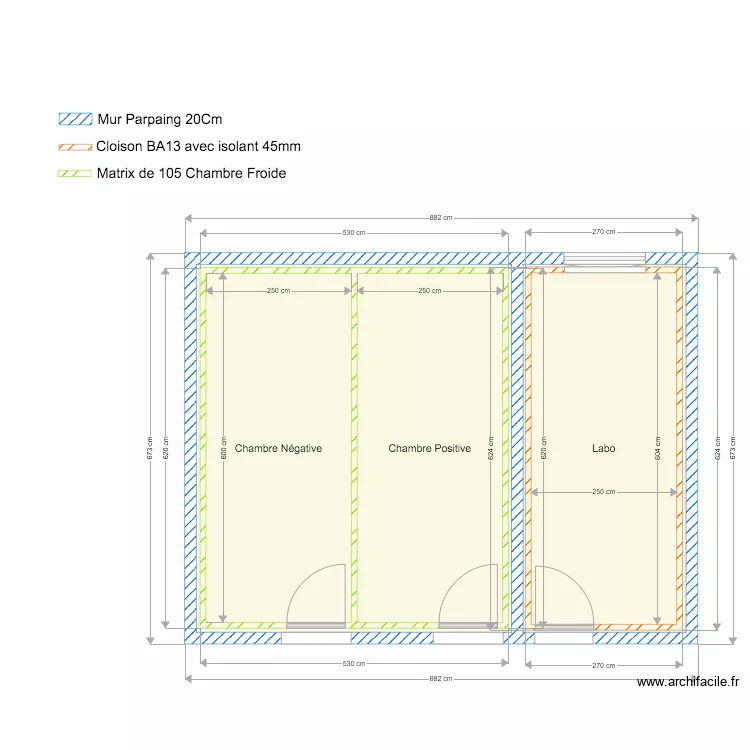 Extention Tarto M&eacute;tre. Plan de 
