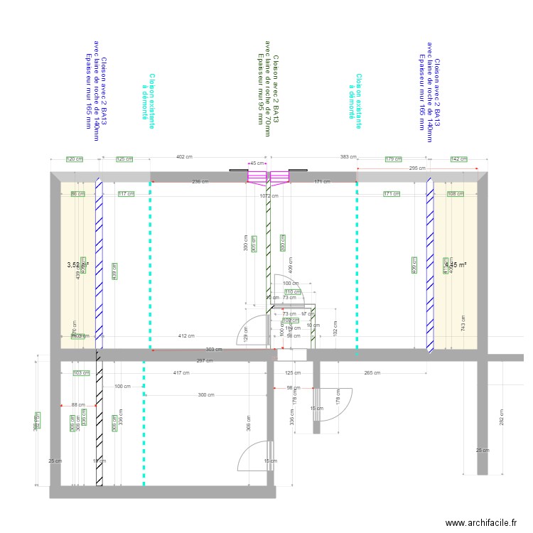 Valderoure1. Plan de 2 pièces et 8 m2