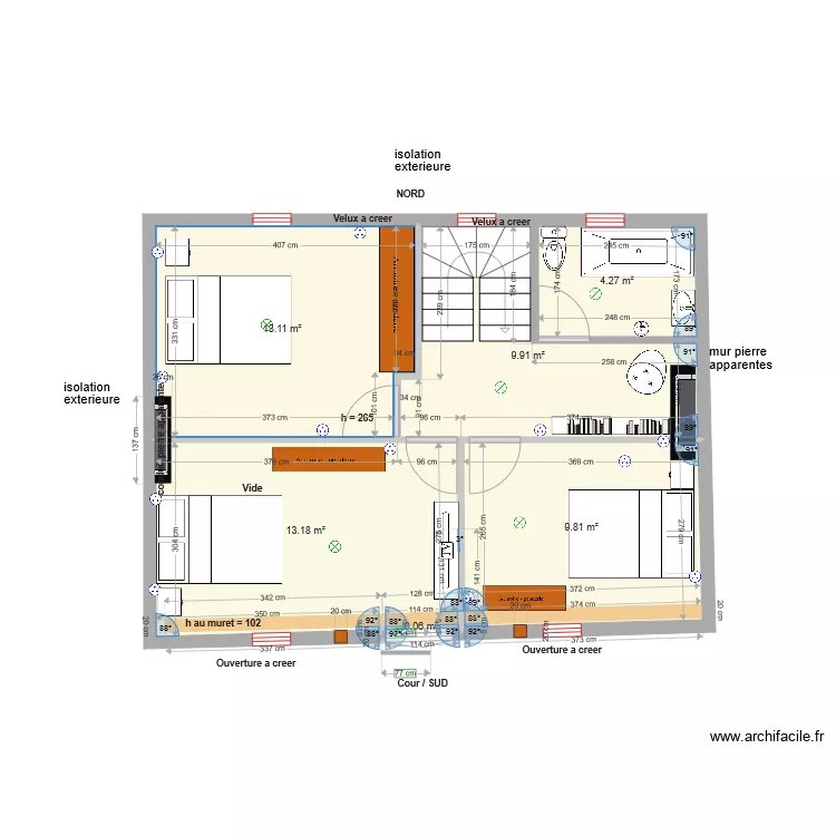 Etage Pinceloup 1 Option6. Plan de Etage Pinceloup 1 Option6. Plan de