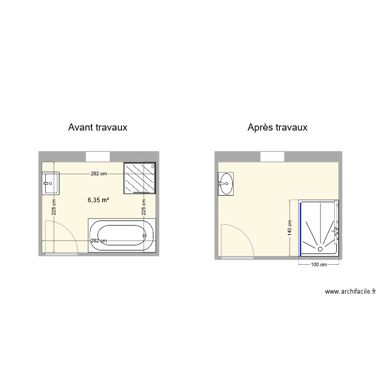 COURTET Colette SDB. Plan de 0 pièce et 0 m2