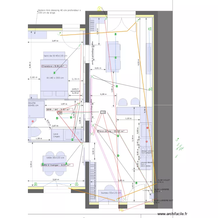 Plans Lumieres et Volets. Plan de Plans Lumieres et Volets. Plan de