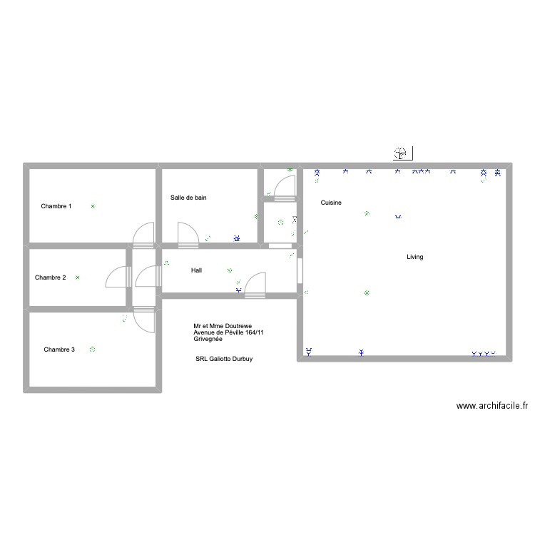 doutrewe Grivegnée. Plan de 0 pièce et 0 m2