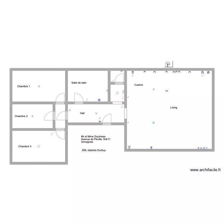 doutrewe Grivegn&eacute;e. Plan de 