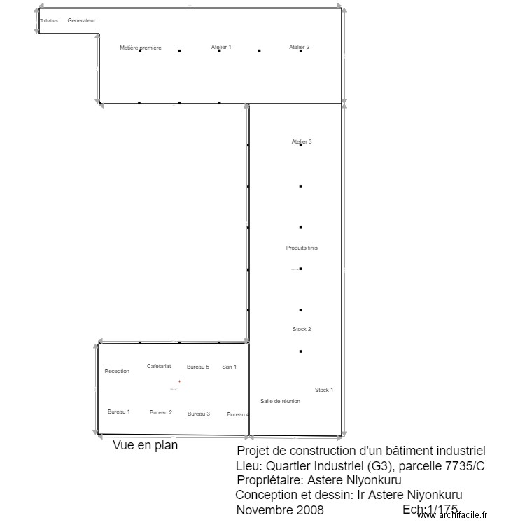 dimensions exterieures. Plan de 0 pièce et 0 m2