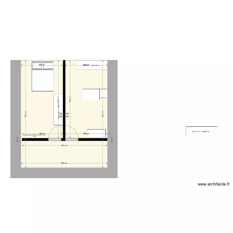 34a chambre. Plan de 34a chambre. Plan de
