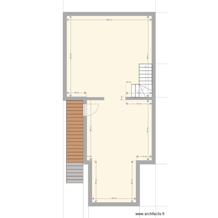LDallaire aménagement RC. Plan de 1 pièce et 68 m2