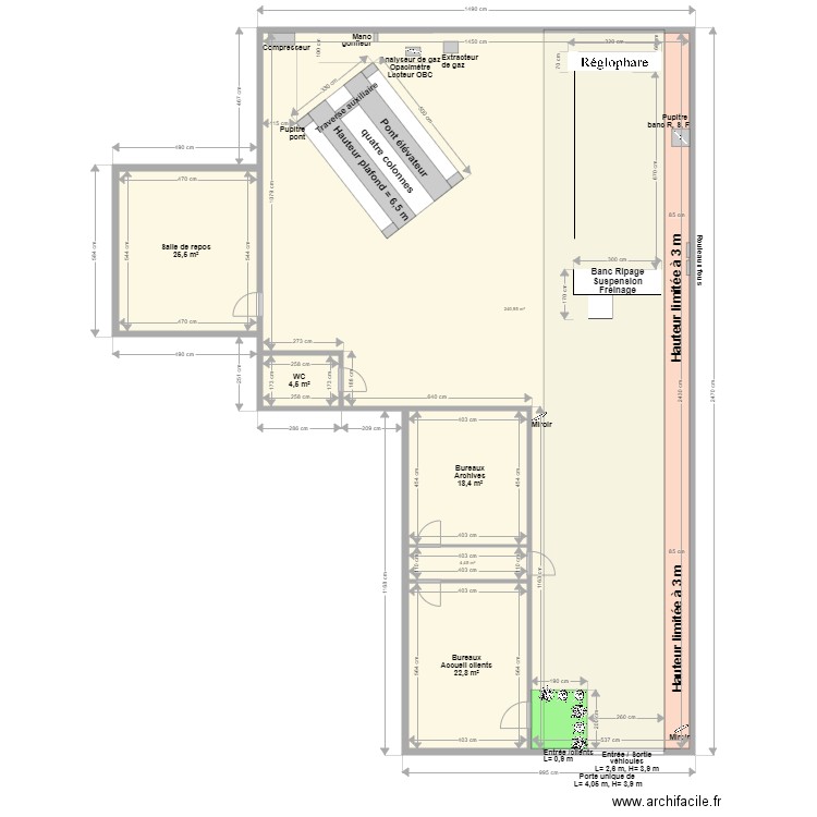 CCT VL CREIL. Plan de 6 pièces et 316 m2