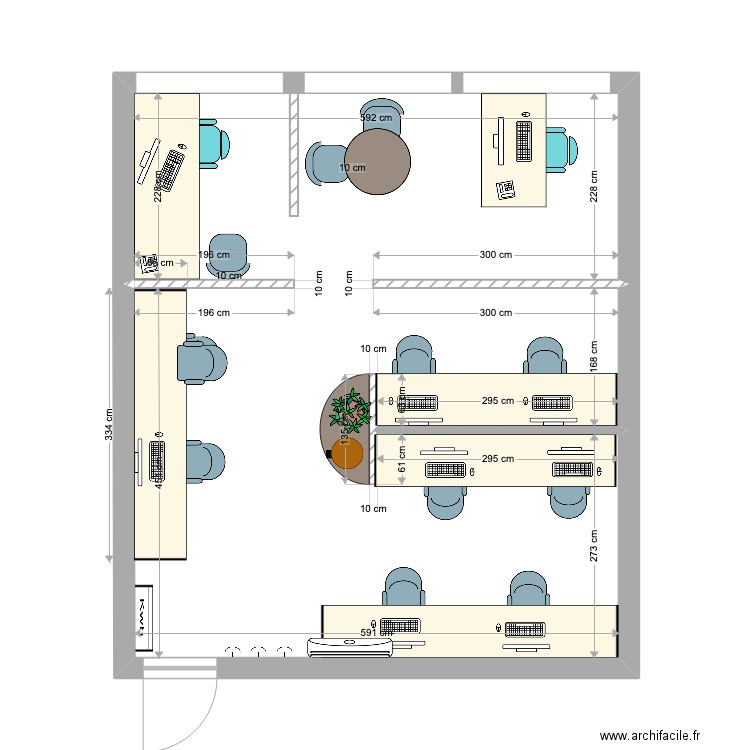 Bureau-nouveau-1. Plan de 1 pièce et 40 m2