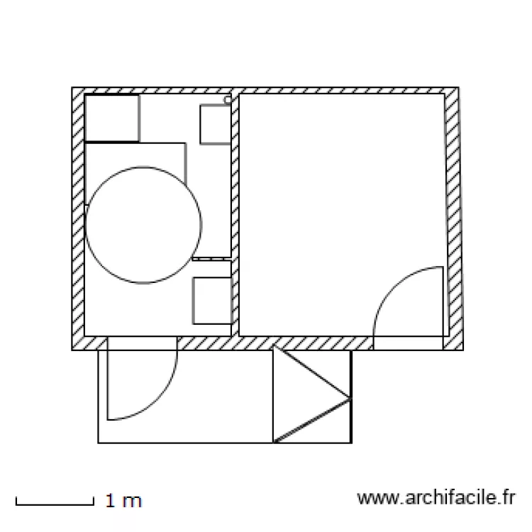 Cabine combinée. Plan de Cabine combinée. Plan de