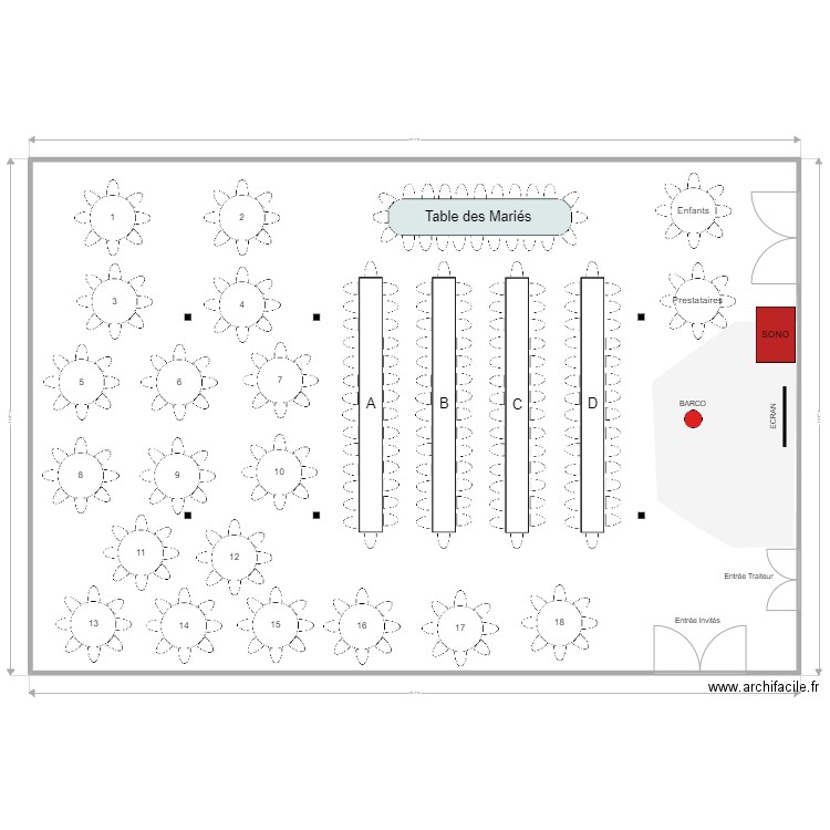 PLAN IMPRESSION CAROLINE V5. Plan de 1 pièce et 417 m2