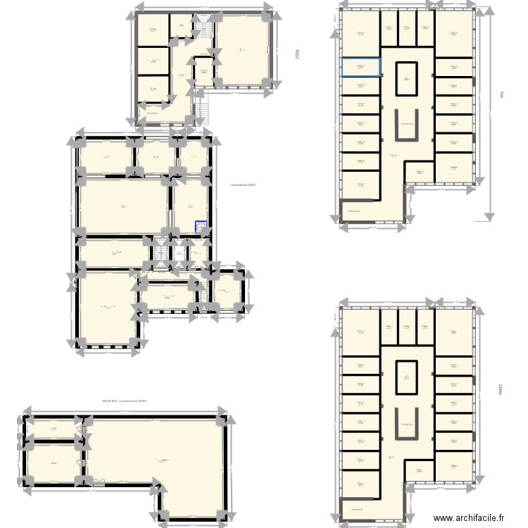 Projet de réhabilitations bureaux vénisieux 05. Plan de 0 pièce et 0 m2