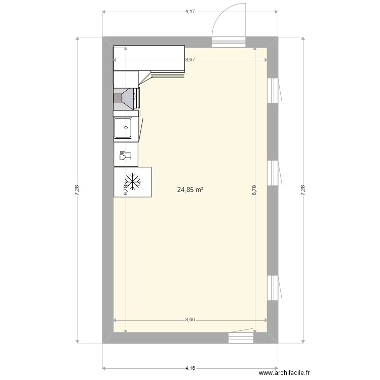 cuisine gite 1. Plan de 0 pièce et 0 m2