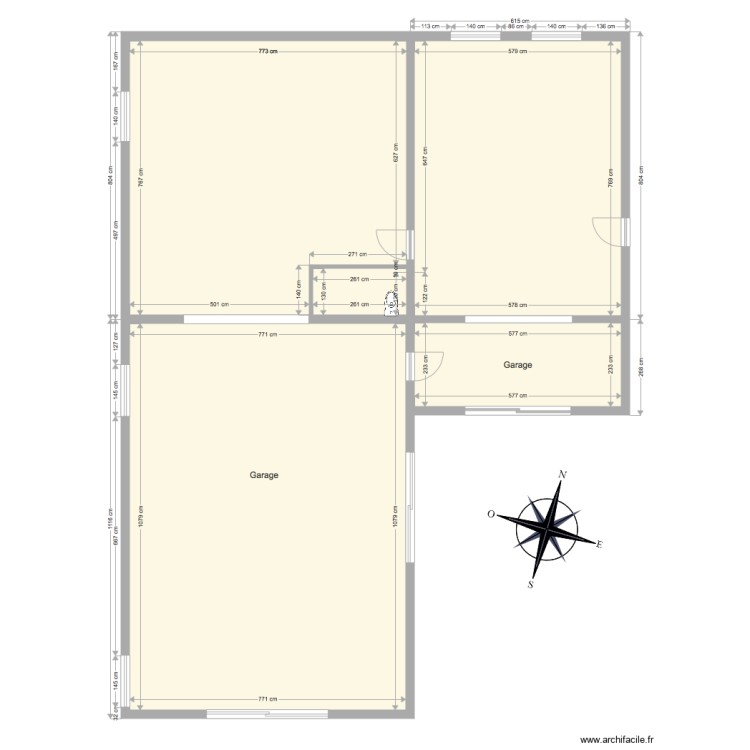 Plan en &eacute;tat . Plan de 0 pièce et 0 m2