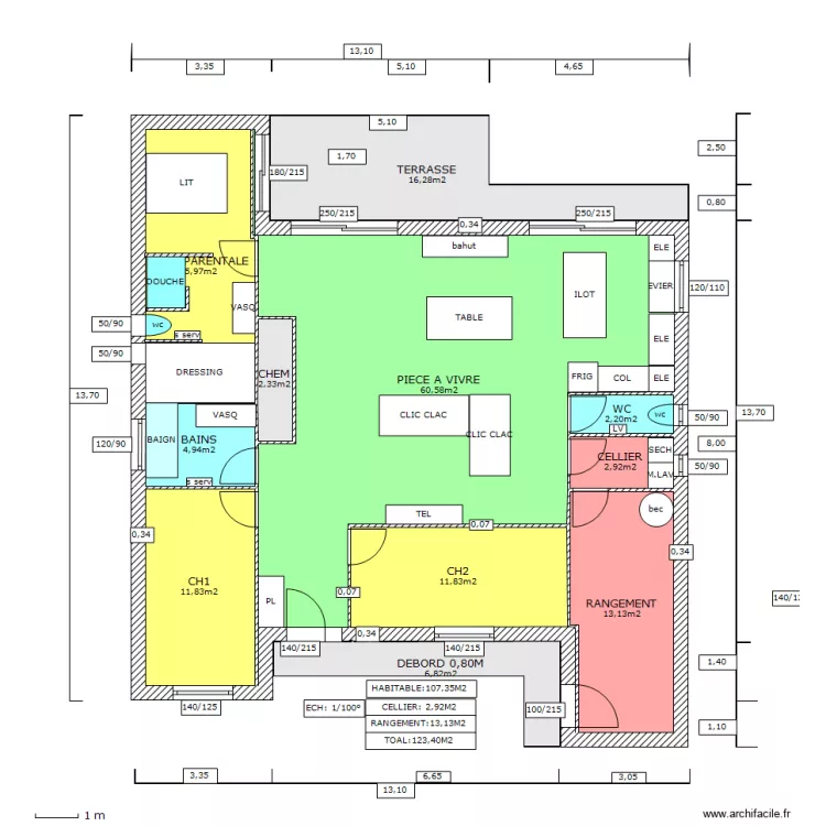 BAZAILLES 1. Plan de BAZAILLES 1. Plan de