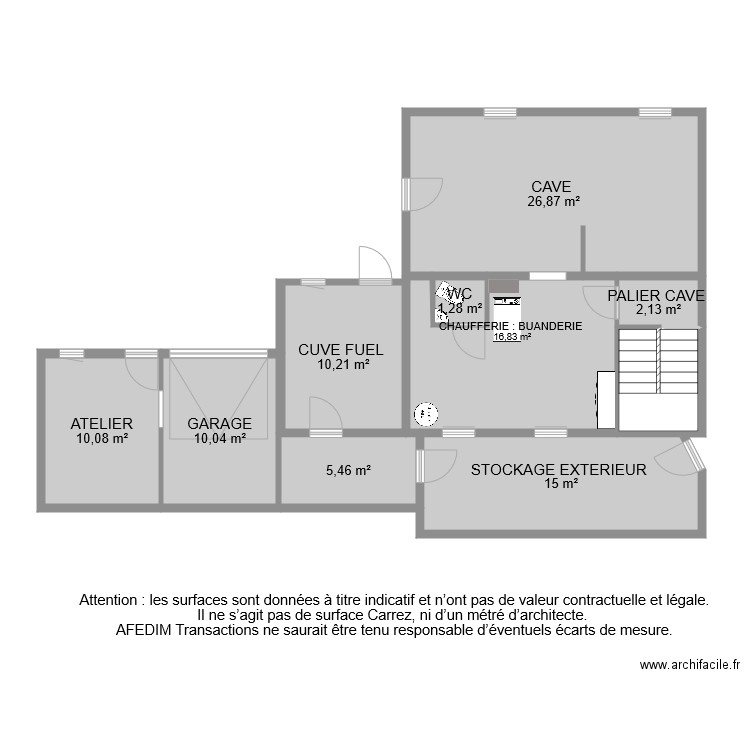 BI 7931 SOUS SOL . Plan de 10 pièces et 102 m2