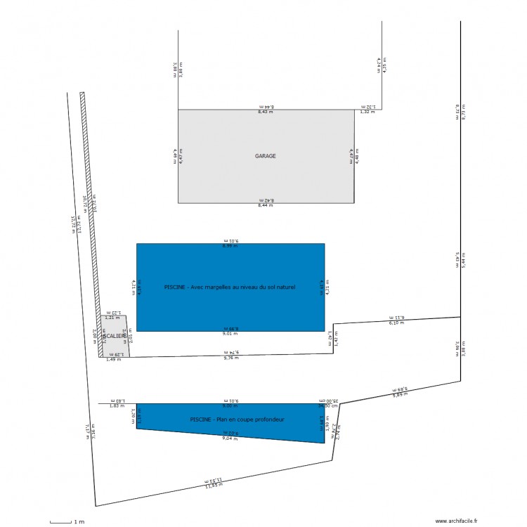 Roland Garros - Piscine. Plan de 0 pièce et 0 m2