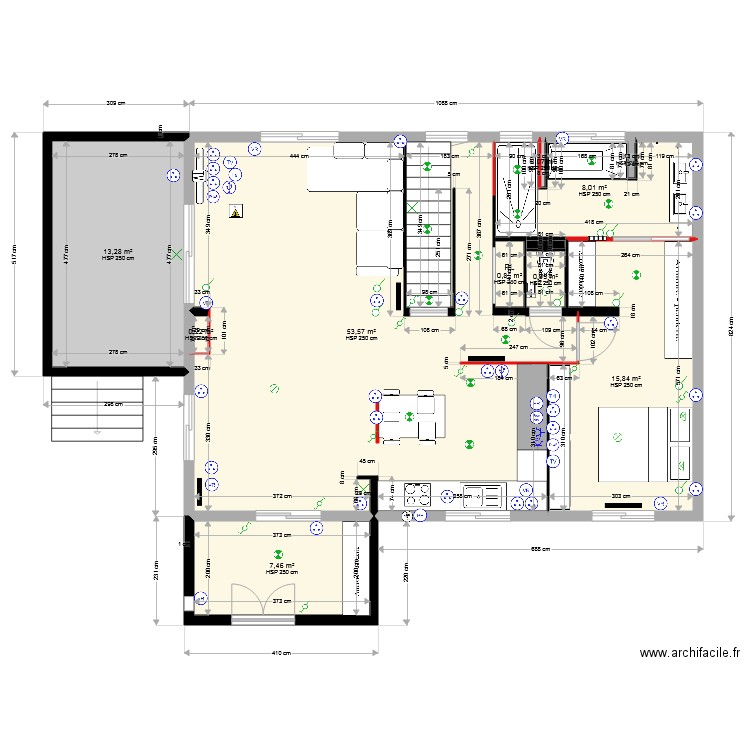plan futur maison rdc  propo 2. Plan de 0 pièce et 0 m2