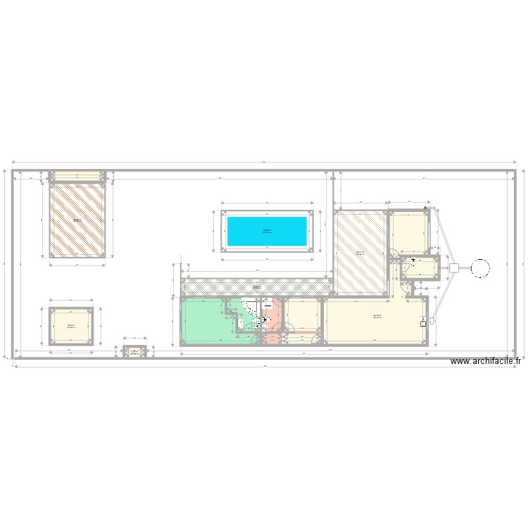 Bali House V5. Plan de 16 pièces et 199 m2