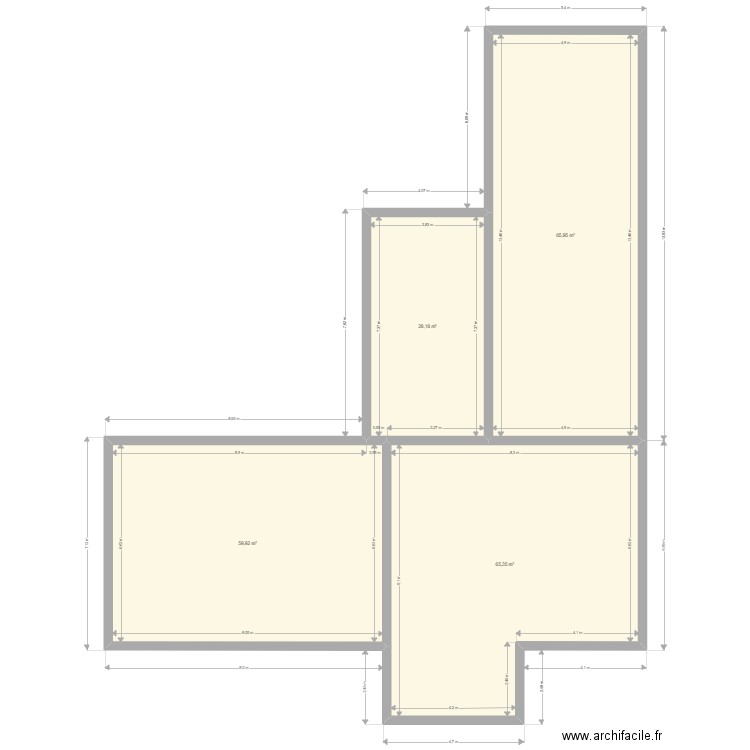 BREUILLET. Plan de 4 pièces et 219 m2