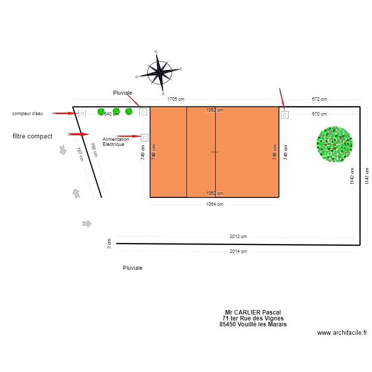 PLAN DE MASSE  Existant. Plan de 1 pièce et 79 m2