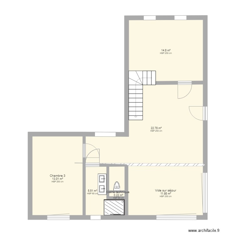 Plan etage reseau eaux froide et chaude. Plan de 0 pièce et 0 m2