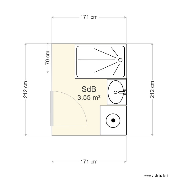 SdB Enzo MAOUCHE. Plan de 0 pièce et 0 m2