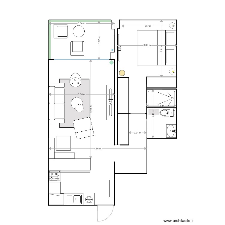 JNANE ATLAS PLAN avec espace cuisine . Plan de 0 pièce et 0 m2
