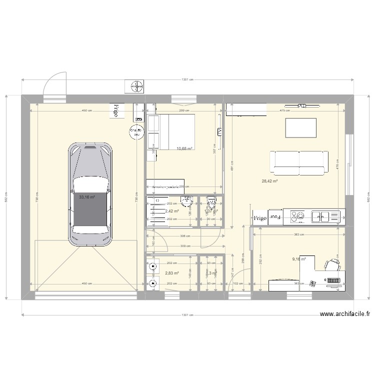 plans  maison chantal. Plan de 8 pièces et 89 m2